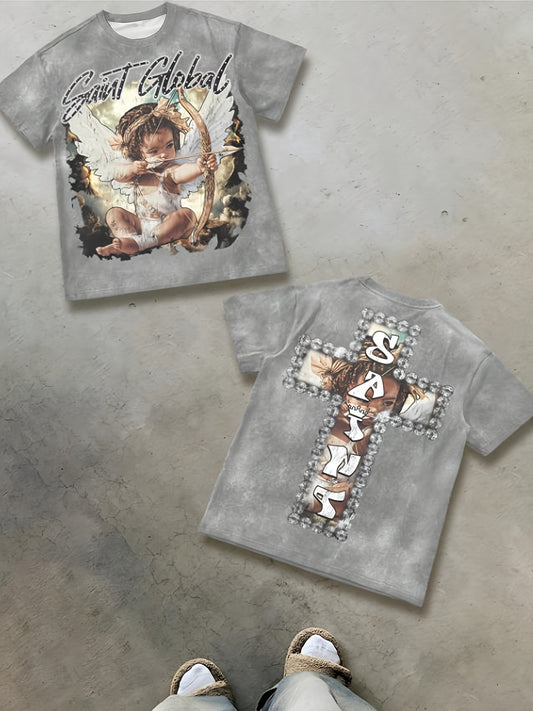 Men's Casual Printed Short Sleeved T-shirt