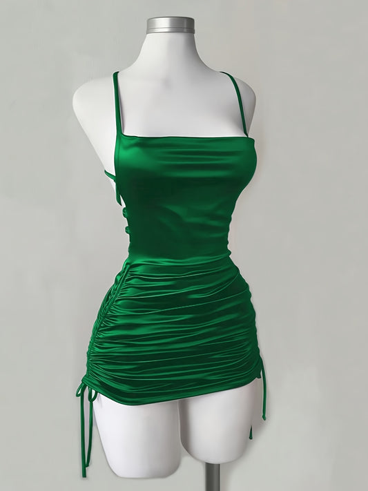 Robe Bustier Dos Nu à Lien – Femme, Élégante et Tendance