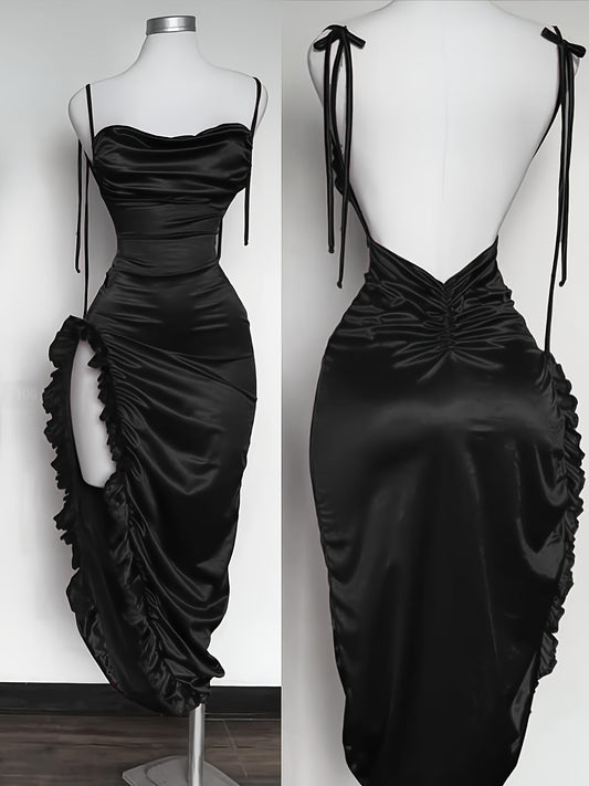 Robe Y2K Asymétrique à Volants – Parfaite pour la Plage et les Vacances