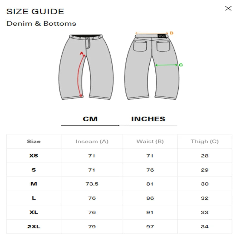 Jean Y2K Rétro – Broderie Fleurs de Cerisier, Coupe Large, Taille Haute, Streetwear Unisexe