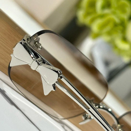 Lunettes Carrées Sans Monture – Vibe Y2K, Glamour et Audace