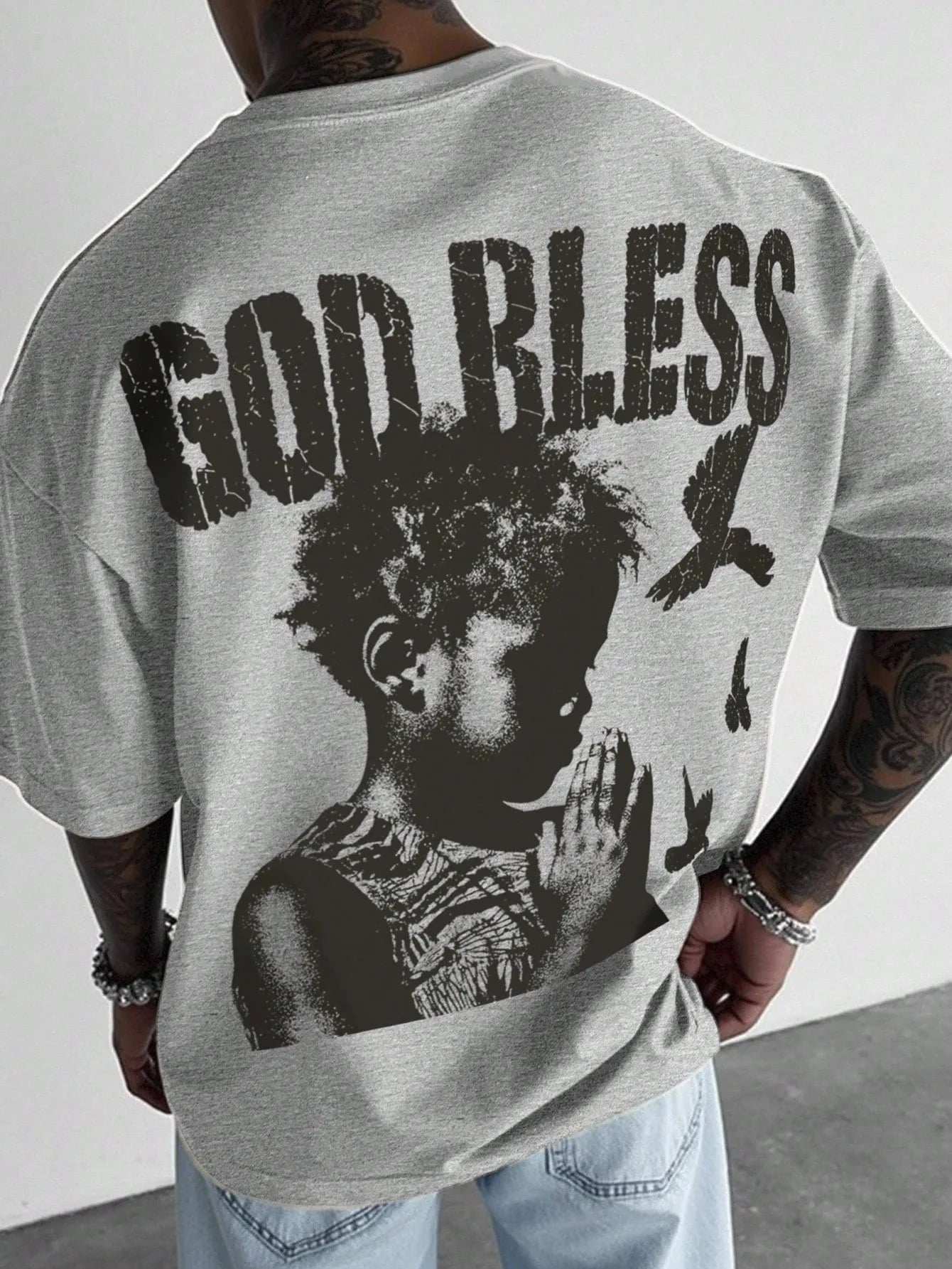 T-Shirt Homme – Imprimé 3D Lettres Respirant, Confortable & Style Casual Tendance