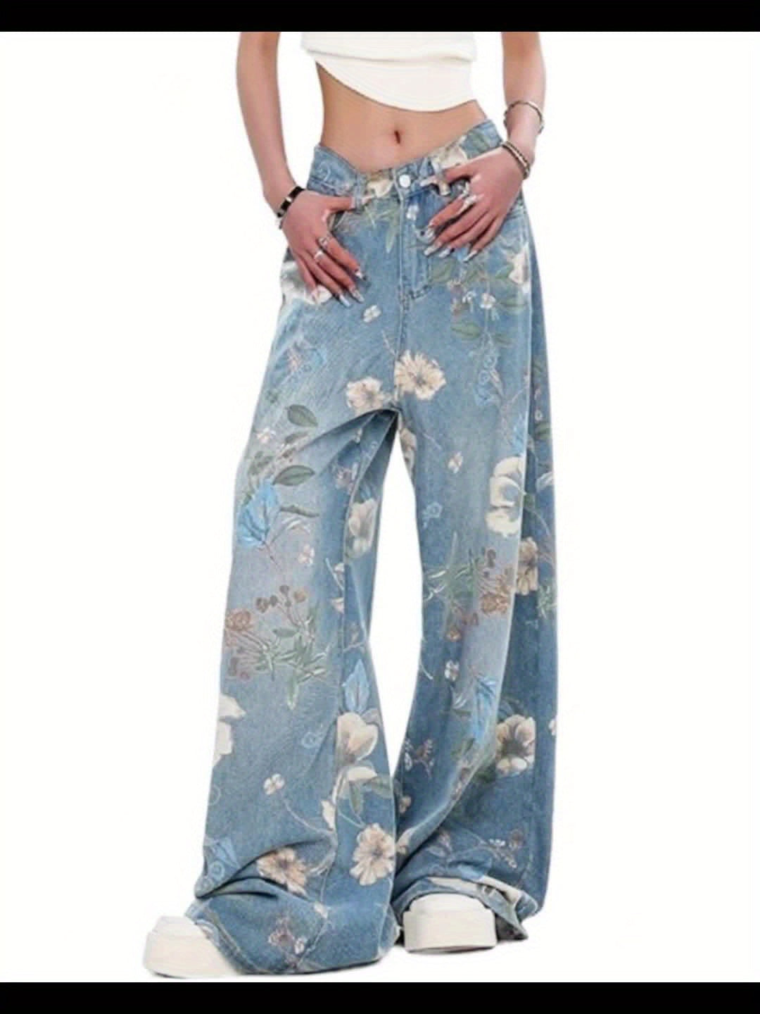 Women's High-Waisted Wide-Leg Jeans - Non-Stretchy Leggy Pants for a Fit, Streetwear to Formal Events, Machine Washable All-Season Trousers, Versatile Bottoms, Relaxed Fit, Structured Fabric, Stylish Bottoms, Trend Followers