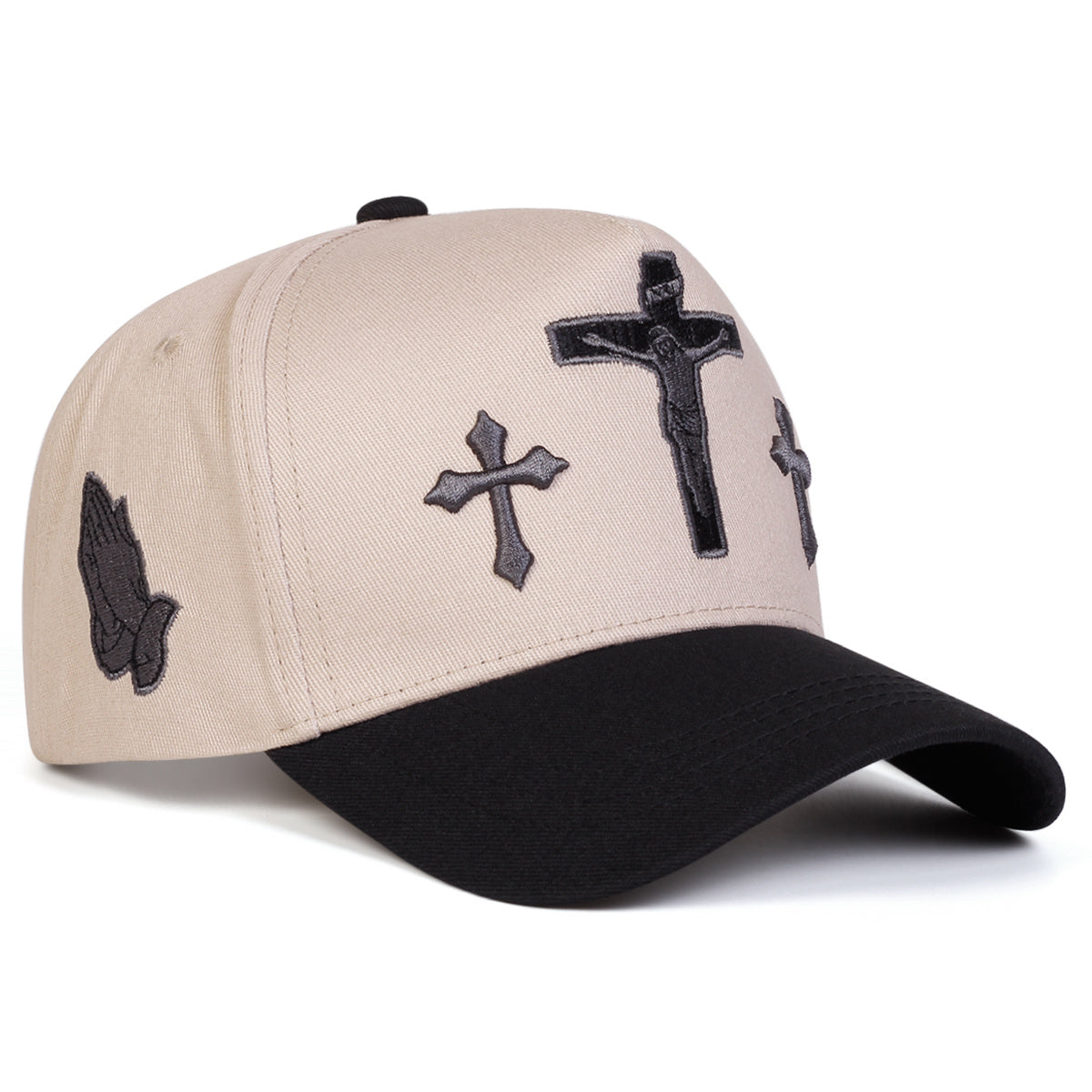 A Men'S Cross Five-Panel Baseball Cap, Adjustable And Stylish, Perfect for Outdoor Activities During Spring And Autumn, Including Travel, Beach Outings, And Parties