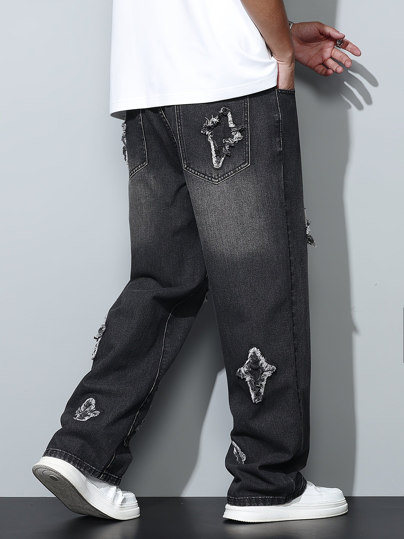 American High Street Fashion Street Men'S Loose Jeans Without Belt/Without Accessories