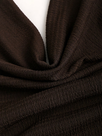 Robe Femme Sexy – Col Drapé, Taille Froncée, Ourlet Asymétrique avec Boucles Métal, Parfaite pour Soirées et Fêtes