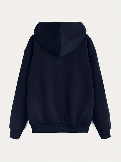 Pull à Capuche Femme – Marine avec Motif Requin