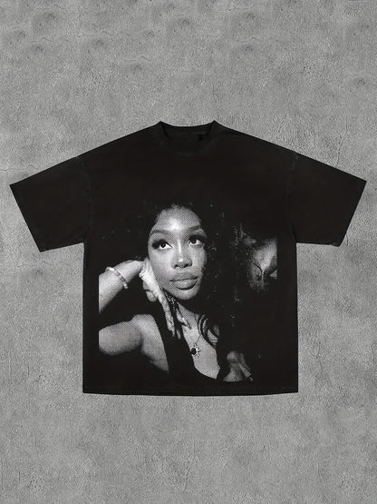 T-shirt streetwear femme manches courtes