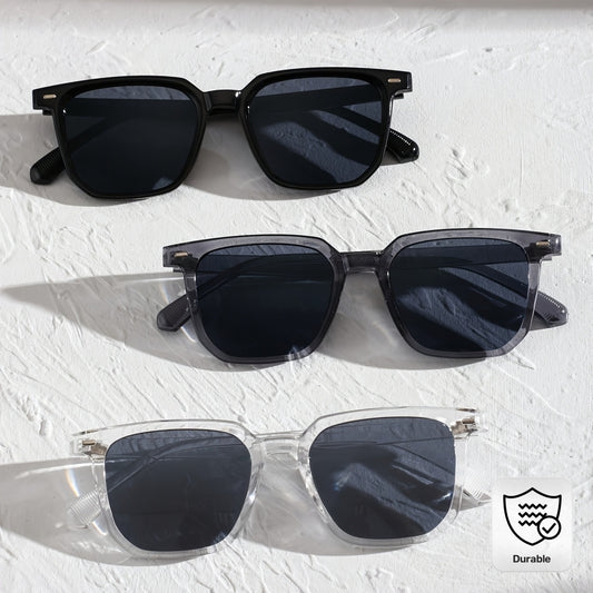 3 Pairs of Women's/Men's Vintage-style Sunglasses with UV 400 Protection, Perfect as Gifts for Friends or for Daily Wear. Fashionable and Versatile, Durable and Comfortable to Wear, Ideal for Vacations, Camping, and Outdoor T