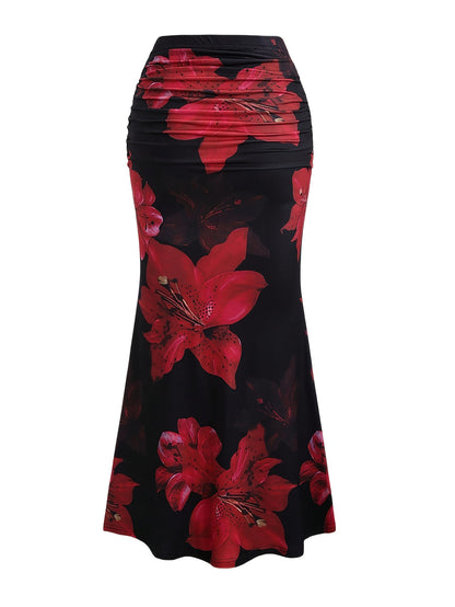 Robe sirène femme à imprimé floral