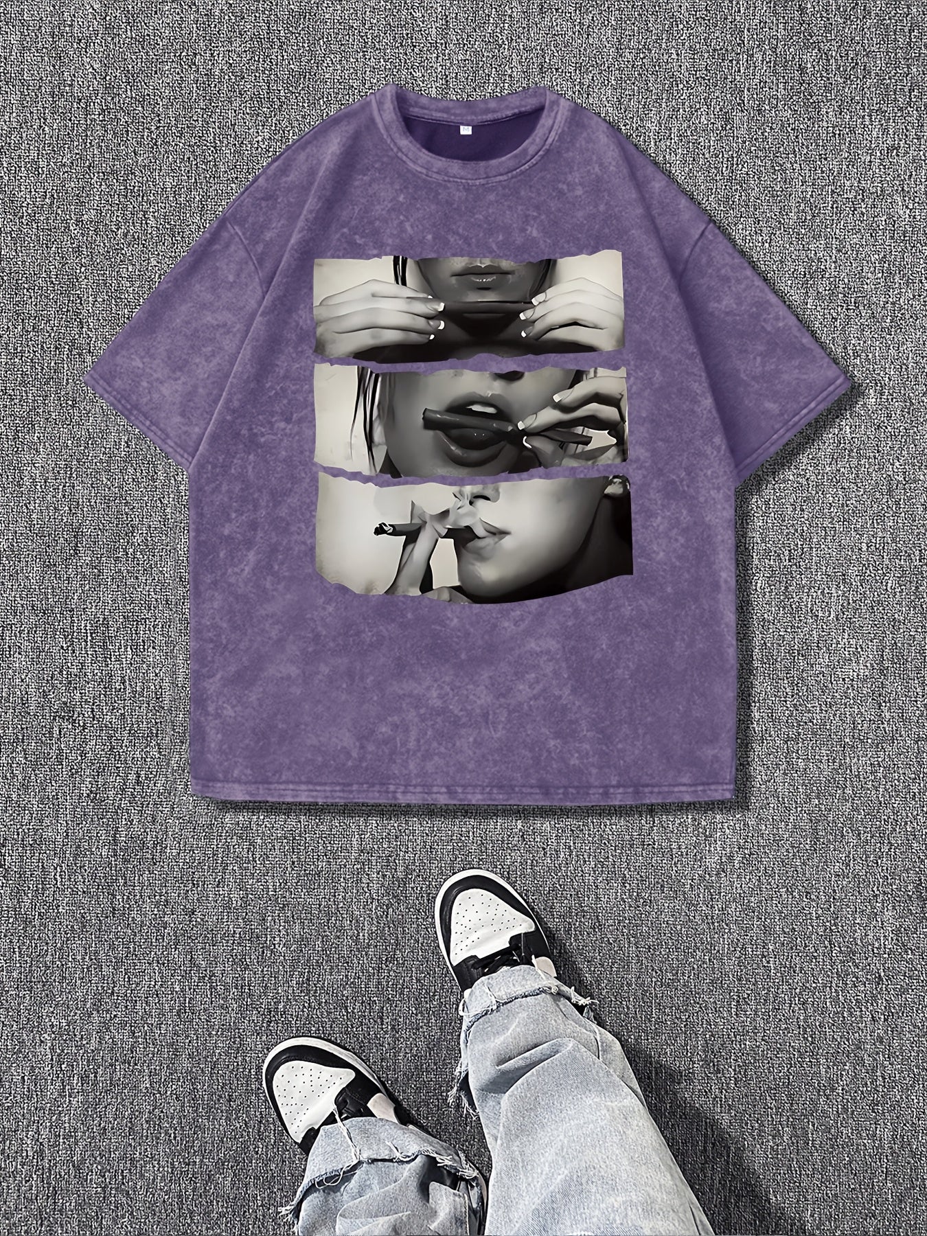 T-shirt Femme – Col Rond, Imprimé Dessin, Coupe Décontractée