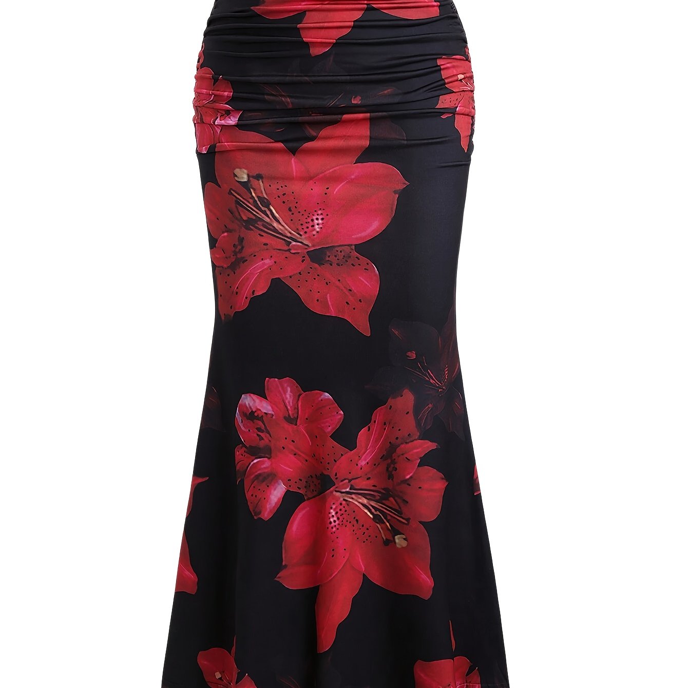 Robe sirène femme à imprimé floral