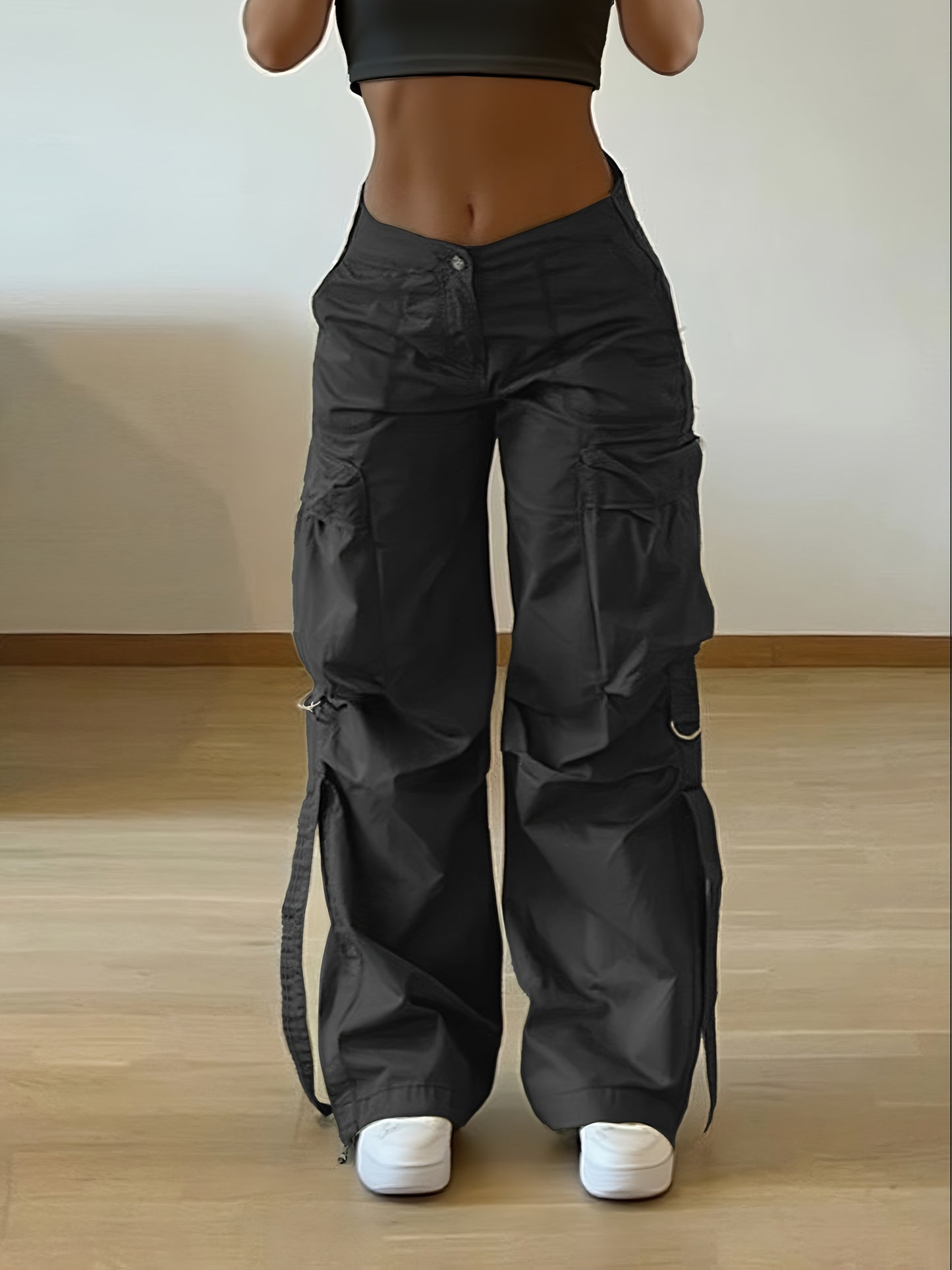 Pantalon Cargo Streetwear Femme – Jogging Décontracté Multi-Poches