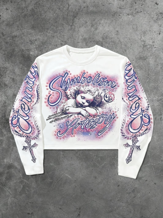 Pull Homme Décontracté à Manches Longues et Motif Imprimé