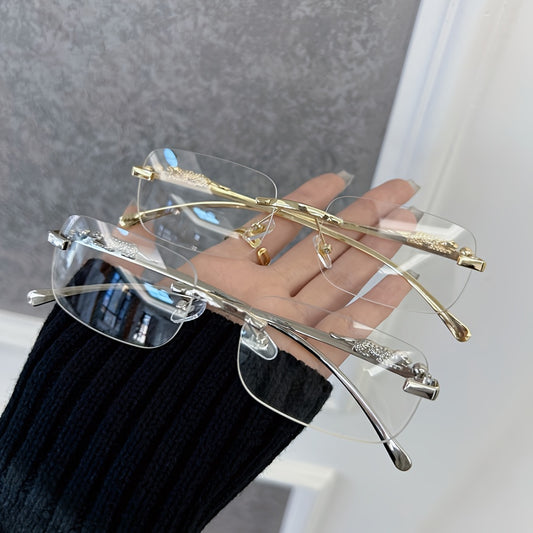 Lunettes Carrées Rimless – Unisexe & Tendance