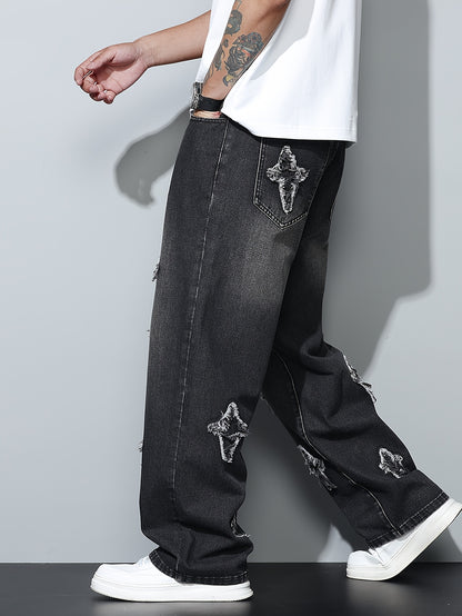 American High Street Fashion Street Men'S Loose Jeans Without Belt/Without Accessories