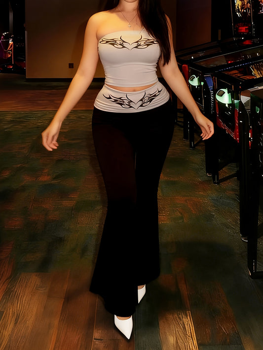 Ensemble 2 pièces femme – Top tube & pantalon stretch