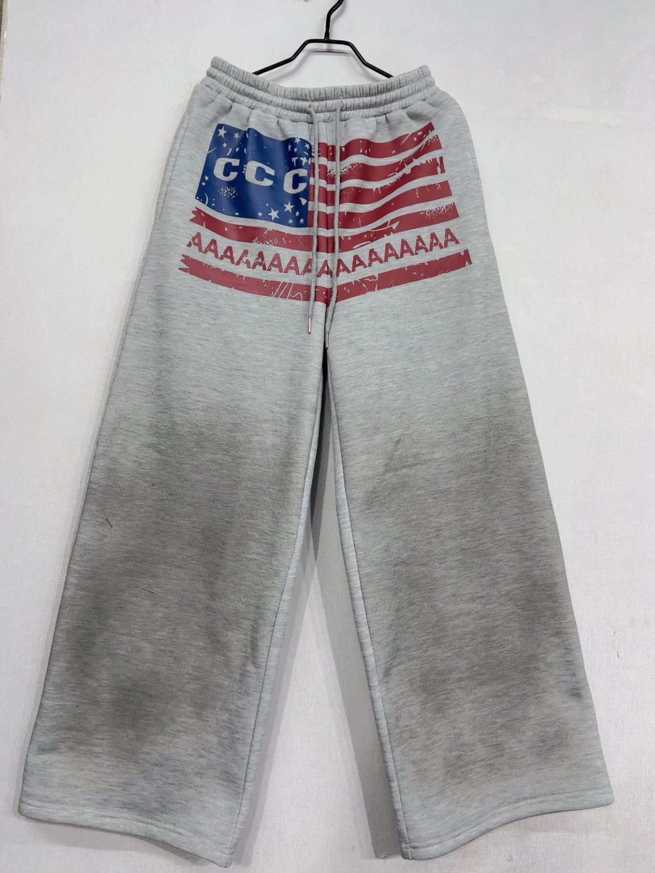 Pantalon Jogging Femme Y2K – Taille Élastique, Coupe Droite Large, Imprimé Lettres