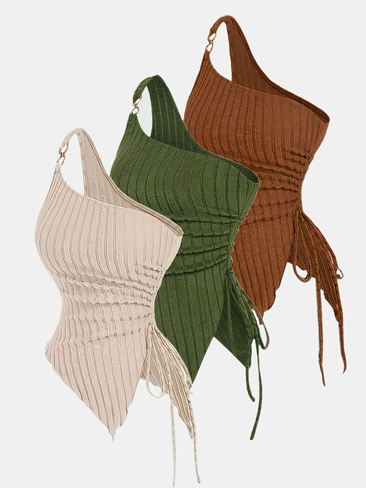 Ensemble 3 pièces femme – Top asymétrique