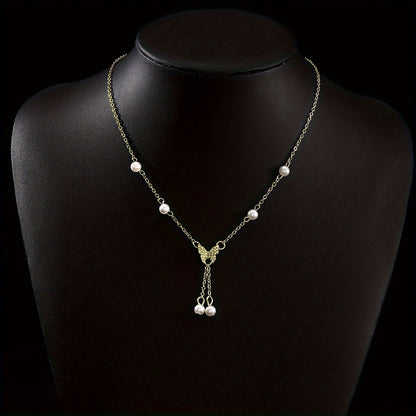 Collier Femme Papillon – Perles Artificielles, Look Chic et Raffiné