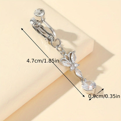 Anneau de Nombril Papillon Sans Perçage – Élégant et Séduisant pour Tous les Jours et les Fêtes