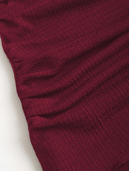 Robe Femme Sexy – Col Drapé, Taille Froncée, Ourlet Asymétrique avec Boucles Métal, Parfaite pour Soirées et Fêtes