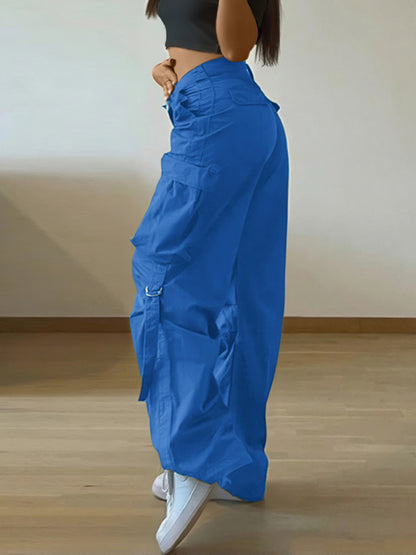 Pantalon Cargo Streetwear Femme – Jogging Décontracté Multi-Poches
