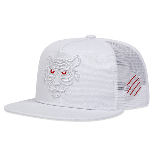 A Men'S Baseball Cap with Tiger Embroidery, Adjustable And Suitable for Outdoor Activities, Sun Protection, And Casual Wear During Spring And Autumn, Perfect for Travel, Beach Outings, And Parties