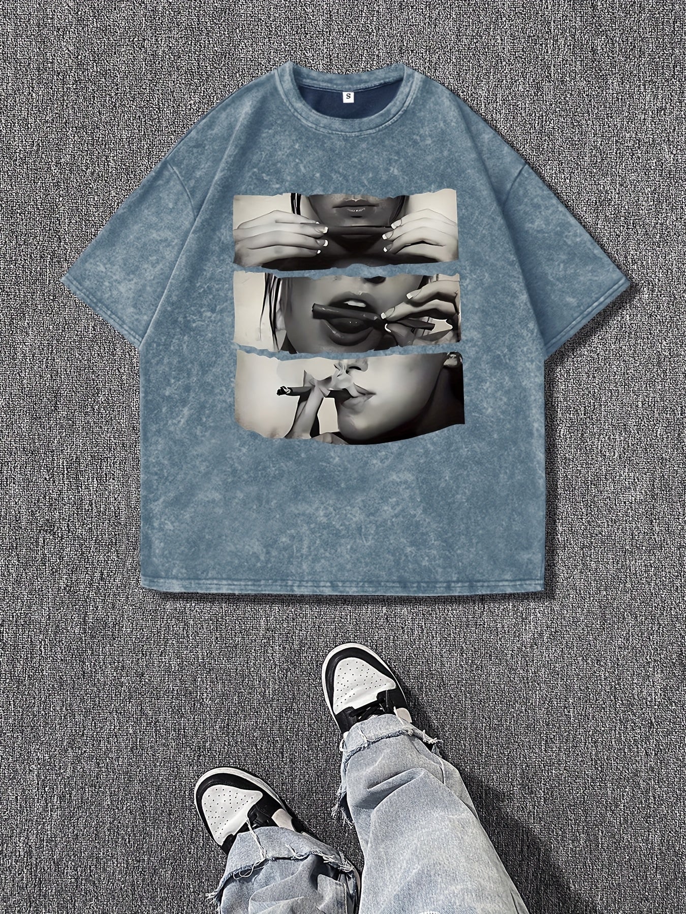 T-shirt Femme – Col Rond, Imprimé Dessin, Coupe Décontractée