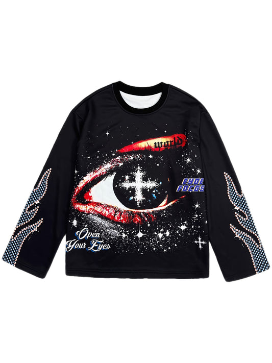 T-shirt Homme à Manches Longues et Motif Stylé