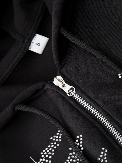 Pull à Capuche Femme – Marine avec Motif Requin