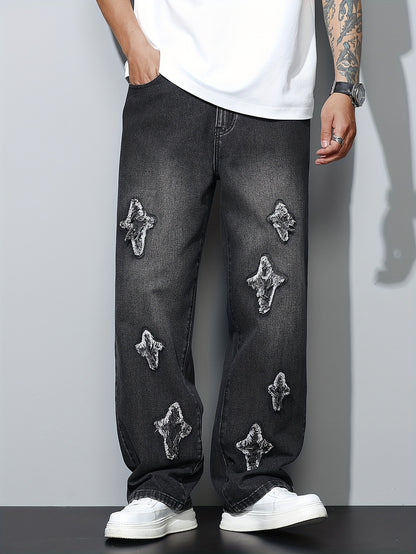 American High Street Fashion Street Men'S Loose Jeans Without Belt/Without Accessories