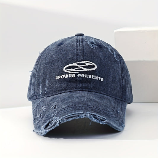1 Men's Distressed Letter Street Fashion Baseball Cap