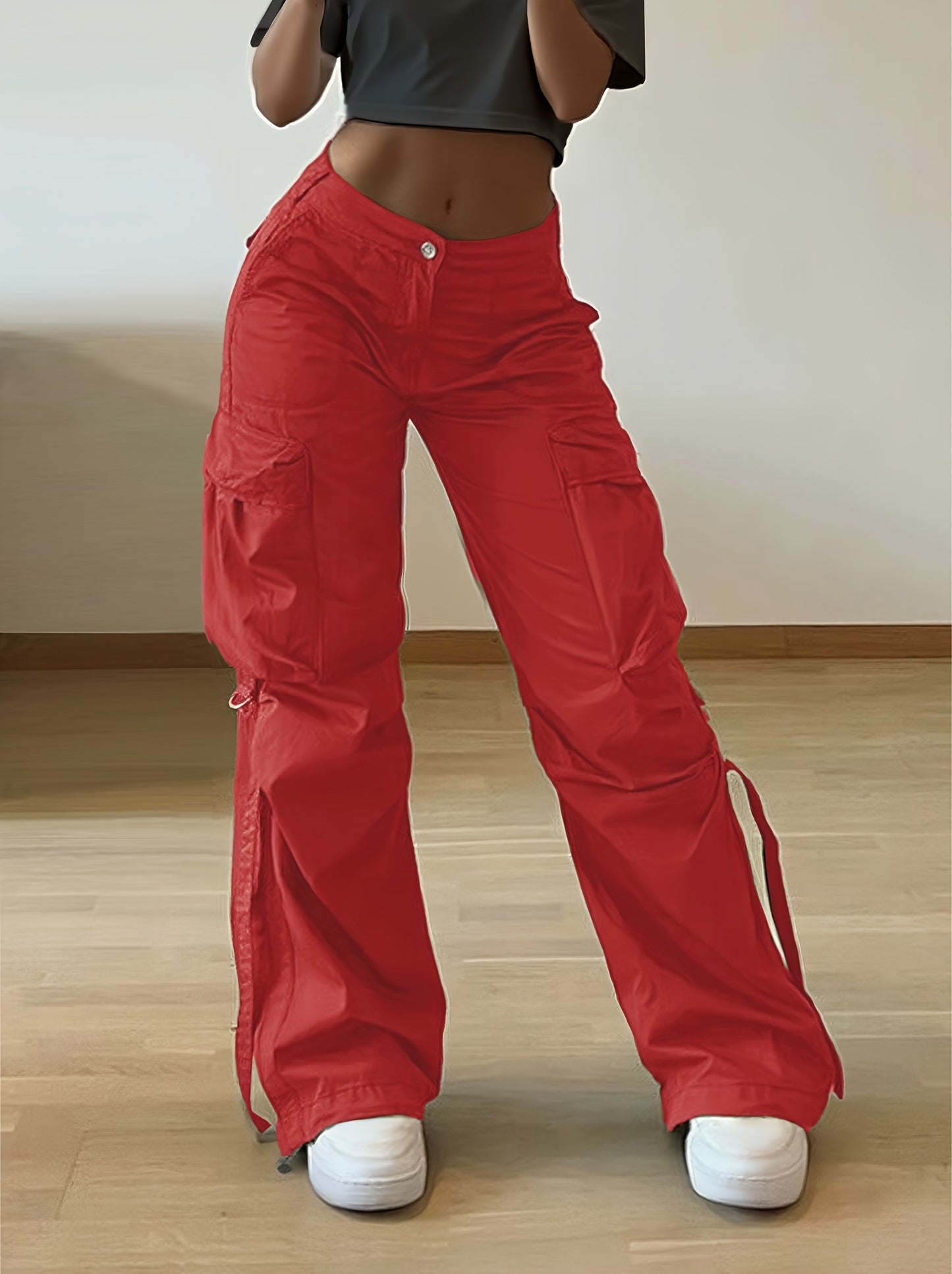 Pantalon Cargo Streetwear Femme – Jogging Décontracté Multi-Poches