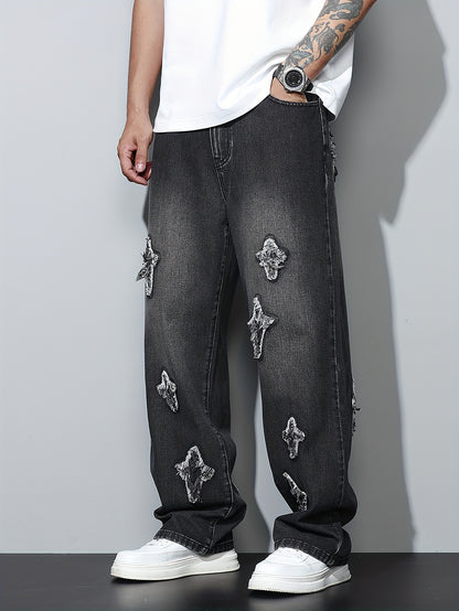 American High Street Fashion Street Men'S Loose Jeans Without Belt/Without Accessories