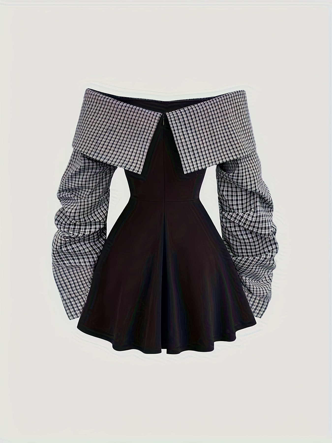 Jupe Longue Femme à Manches Longues – Design Une Épaule, Bloc-Couleur