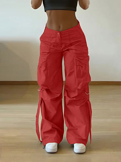 Pantalon Cargo Streetwear Femme – Jogging Décontracté Multi-Poches