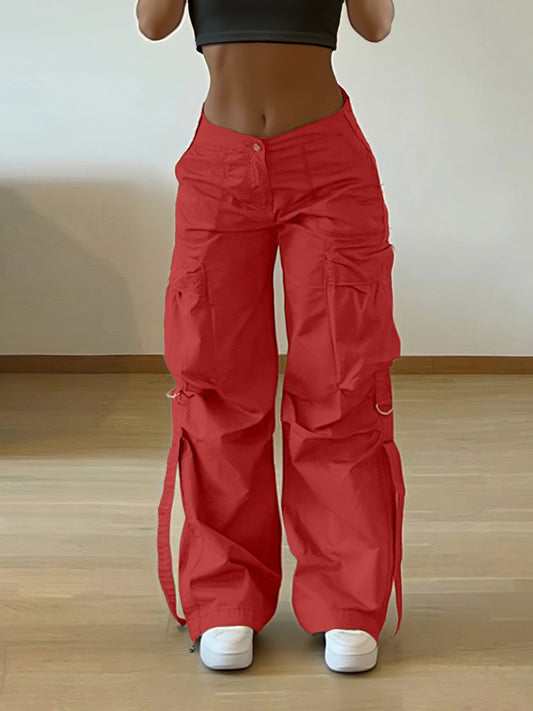 Pantalon Cargo Streetwear Femme – Jogging Décontracté Multi-Poches