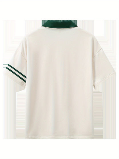 2025 New Summer Men'S Polo Shirt with Italian Flag Pattern, Breathable And Casual for Outdoor Sports, Featuring a Comfortable And Breathable Design