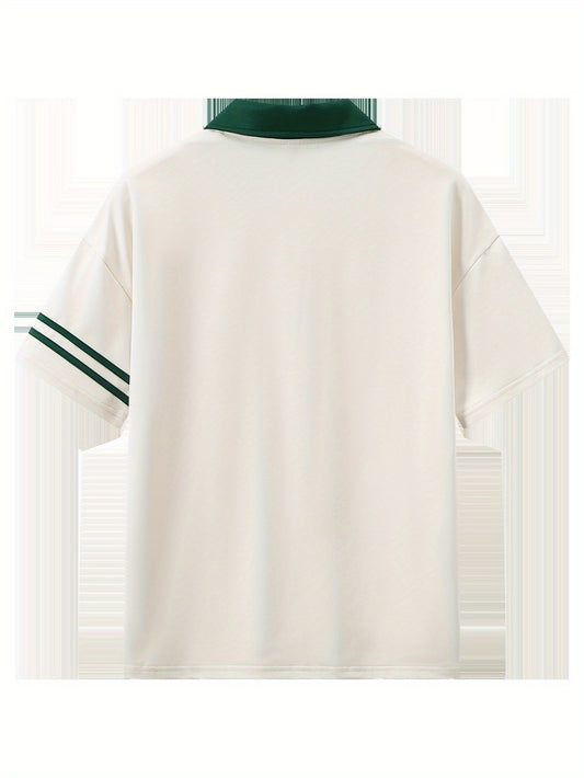 2025 New Summer Men'S Polo Shirt with Italian Flag Pattern, Breathable And Casual for Outdoor Sports, Featuring a Comfortable And Breathable Design