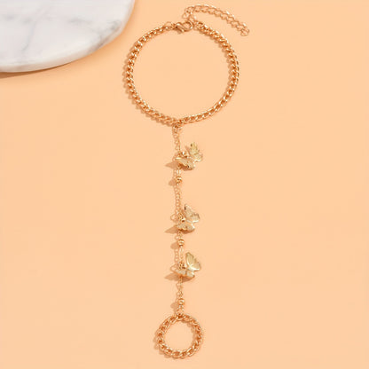 Bracelet Femme – Chaîne Vintage avec Pendentif Papillon, Style Raffiné et Chic