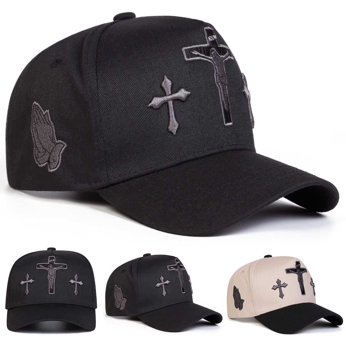 A Men'S Cross Five-Panel Baseball Cap, Adjustable And Stylish, Perfect for Outdoor Activities During Spring And Autumn, Including Travel, Beach Outings, And Parties