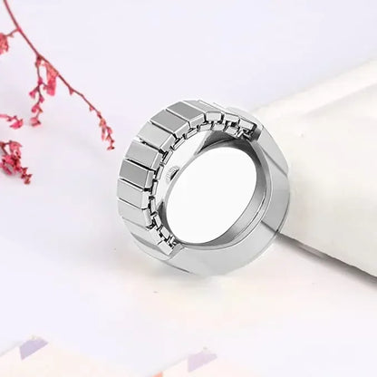 Bague Montre Punk – Montre Quartz Doigt Unisexe, Style Vintage