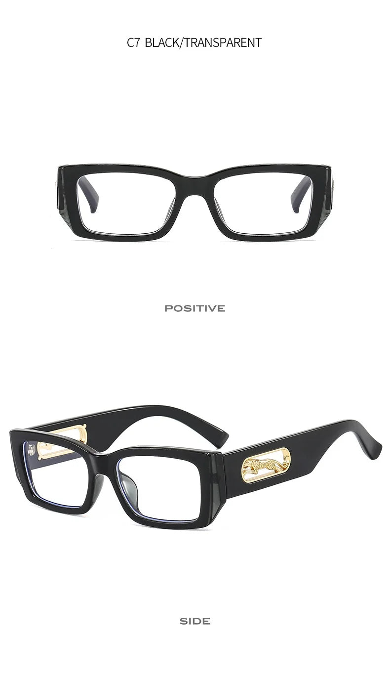 Lunettes de Soleil Rectangle – Petite Monture Carrée Unisexe, Style Vintage Rétro & Protection UV400