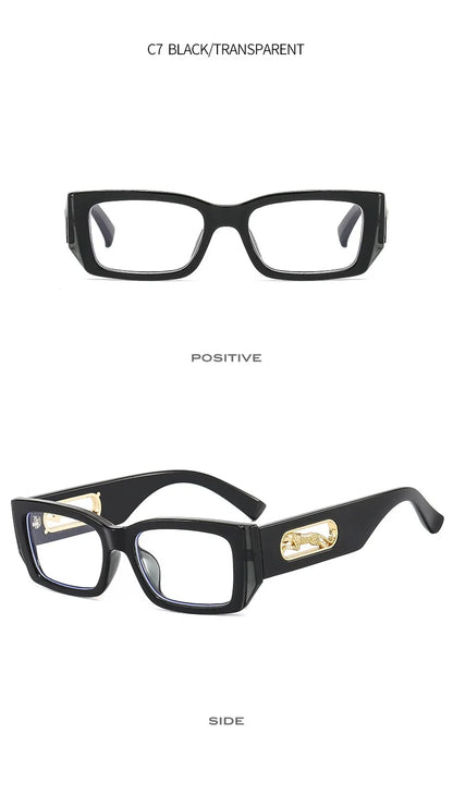 Lunettes de Soleil Rectangle – Petite Monture Carrée Unisexe, Style Vintage Rétro & Protection UV400