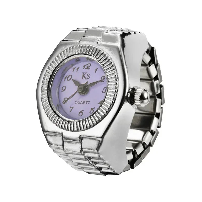 Bague Montre Punk – Montre Quartz Doigt Unisexe, Style Vintage