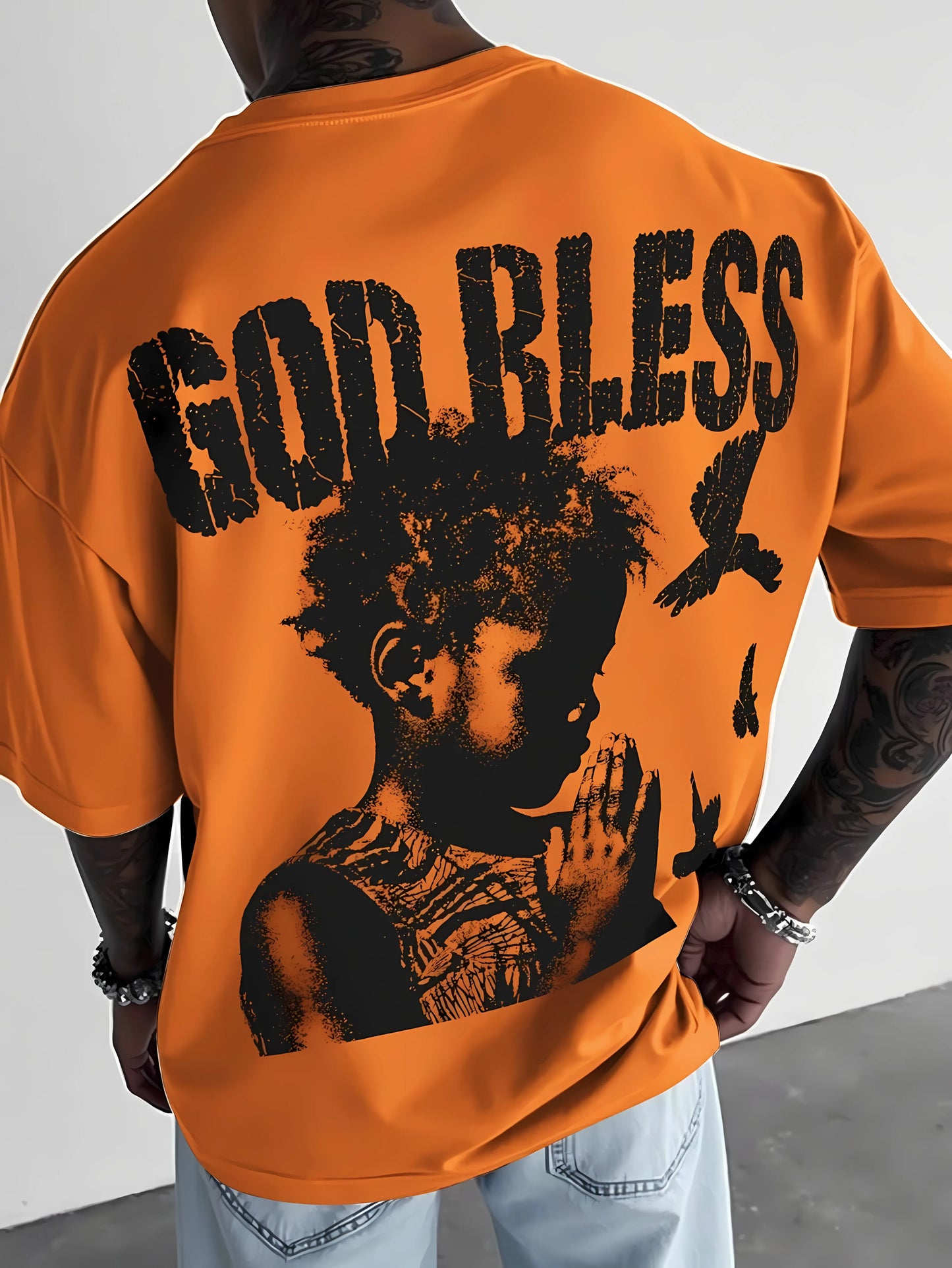 T-Shirt Homme  – Imprimé 3D Lettres Respirant, Confortable & Style Casual Tendance