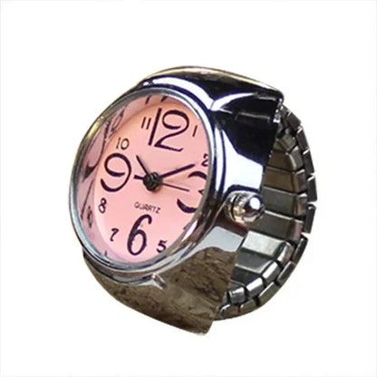 Bague Montre Punk – Montre Quartz Doigt Unisexe, Style Vintage