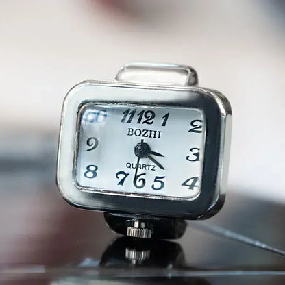 Bague Montre Punk – Montre Quartz Doigt Unisexe, Style Vintage