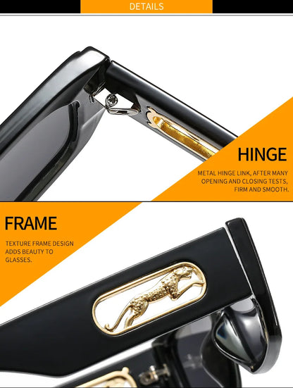 Lunettes de Soleil Rectangle – Petite Monture Carrée Unisexe, Style Vintage Rétro & Protection UV400